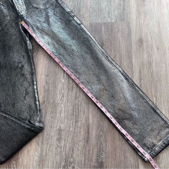 Frame le sylvie slender Straight Jeans in chrome noir Women’s Size 24 - Picture 4 of 8